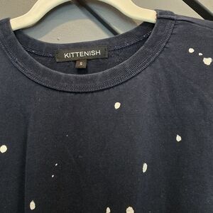Kittenish Midnight Blue Splatter Tee